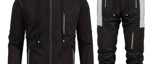 Survêtement coupe-vent réfléchissant 2-en-1 personnalisé pour l'hiver, respirant, léger, en polyester, avec capuche et fermeture éclair, pour homme - Product Image 2