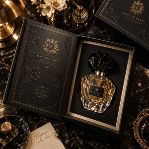 Custom MAISON VAREL Extrait de Parfum Magnetic Book Luxury Packaging <b>Box</b> - Product Image 2