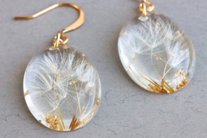 Resin <b>Earring</b> Natural Resin <b>Earring</b> - Product Image 5