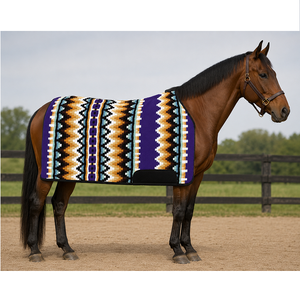 Almohadilla para Silla de Montar Western 42x34 Pulgadas, Forro de Lana, Diseño Clásico, Morado, Marrón, Negro, Azul, Diseño Geométrico, Multiusos - Product Image 1