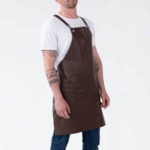 Tablier en cuir ergonomique pour les passionnés de grillades et de barbecues, idéal pour une utilisation prolongée, tablier en cuir imperméable pour travaux salissants - Product Image 6