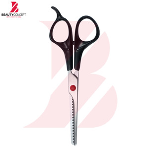 Tijeras de Entresacar Clásicas con Mango de Plástico Negro de 6 Pulgadas, Tijeras Profesionales para Peluquería con Cuchilla Dentada - Product Image 2