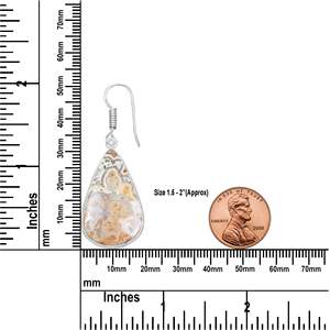 Pendientes de Ágata Crazy Lace de Varias Formas Grandes, Plateados, Hechos a Mano, Regalo para Fiestas, Precio al por Mayor - Product Image 2