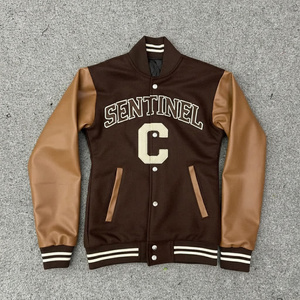Custom <b>Men</b> Coated 100% Cotton Varsity <b>Jacket</b> Winter <b>Lightweight</b> Casual Fashionable Baseball Uniform Streetwear Trending Style - Product Image 3