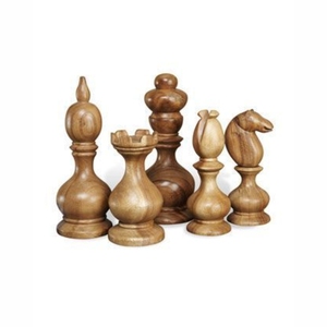 Jeu d'échecs de luxe en bois massif fait main, design Staunton, pièces en bois lestées avec un roi de 3,5 pouces pour jeux de société - Product Image 4
