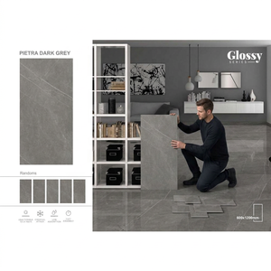 600x1200mm 20mm Pulpis Grey Digital Glazed Porcelain <b>Floor</b> & Wall Tiles for Modern Interiors <b>Outdoor</b> & Bathroom Use - Product Image 6