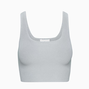 Women Knitted 100% Cotton Solid Color Halter Neck <b>Crop</b> Tank <b>Top</b> Casual Style Green Quick Dry Breathable - Product Image 1