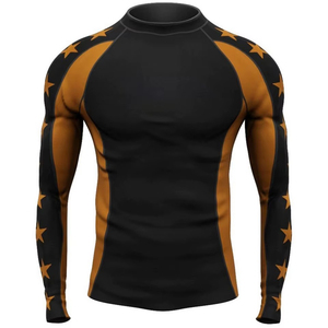 Maillot de compression respirant personnalisé en gros pour entraînement MMA, grappling, BJJ – Séchage rapide, durable, en Spandex et Polyester – Rashguard sportif - Product Image 5