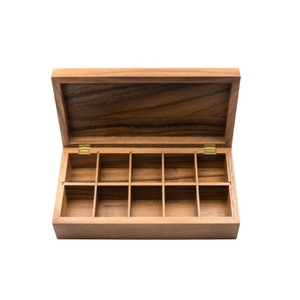 Eco Friendly Wooden Spice Box with Compartments Rustic Kitchen Storage Container for Indian Masala Herbs and Seasoning - Product Image 3