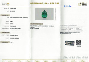 Esmeralda Natural Verde de 3.95 Quilates, Corte Pera, Procedente de Zambia, Gema Suelta, Certificada por Koya Gems GJEP, para Joyería, EPN-60 - Product Image 5