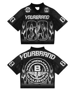 Camiseta Deportiva Vintage de Fútbol, Baloncesto, con Logotipo Personalizado, Talla Grande, Malla de Poliéster, Impresión por Sublimación - Product Image 3