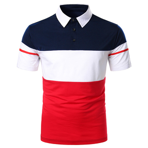 Polos de Hombre de Poliéster y Algodón, Logotipo Personalizado Bordado, Manga Corta, Estampado Sólido, Casual, Primavera, Transpirable, Secado Rápido - Product Image 2