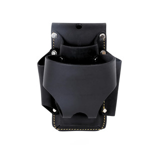 Étui porte-mètre en cuir véritable avec clip de ceinture durable pour charpentier, électricien, entrepreneur, atelier, construction - À vendre - Product Image 6