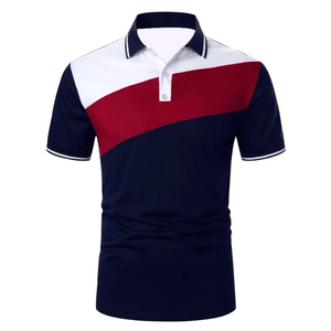 เสื้อโปโลผู้ชายแบบถักลายเรียบ โลโก้สั่งทำได้ ผ้าฝ้าย 100% ระบายอากาศดี มีสไตล์ เหมาะสำหรับเล่นกอล์ฟ - Product Image 2