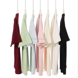 T-shirt pour homme en coton 100% poids lourd, T-shirt surdimensionné poids lourd, T-shirt personnalisé avec logo, 240GSM, T-shirt ample et épais - Product Image 3