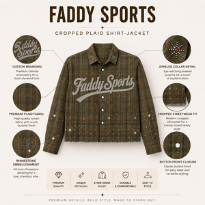 Chemise en flanelle à carreaux personnalisée avec strass, vintage, coupe oversize, en coton épais, broderie graphique, streetwear décontracté pour homme, à boutons - Product Image 5