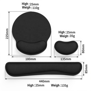 Nhà máy tùy chỉnh cổ tay chuột <span class=keywords><strong>Pad</strong></span> logo bộ nhớ bọt cổ tay Mousepad cao su chống trượt cơ sở Logo tùy chỉnh cổ tay phần còn lại Mousepad - Product Image 2