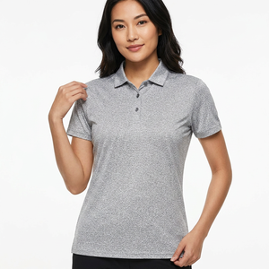 เสื้อโปโลแขนสั้นผู้ชายสีเทาแบบถักเนื้อผ้าระบายอากาศสไตล์ลำลอง - Product Image 6