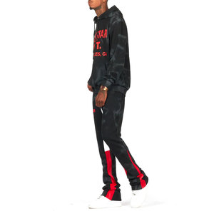 Ensemble de survêtement baggy personnalisé pour hommes et garçons, en coton de haute qualité, avec sweat à capuche zippé et pantalon évasé - Product Image 4