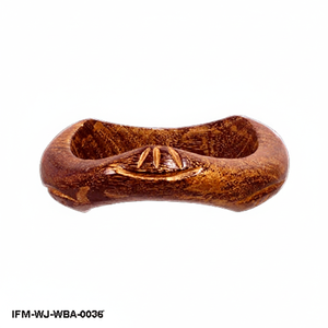 Bracelet en bois vintage fait main, bracelet en bois sculpté texturé antique, bijoux ethniques bohèmes pour femmes - Product Image 2