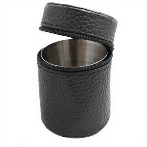 Funda de Cuero para Vasos de Chupito Imra Impex, Portátil, para Viajes, Whisky, Vodka, Vino, Camping, Color Personalizado - Product Image 4