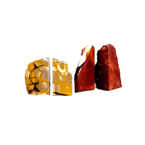 Matériaux de pierres précieuses de haute qualité, serre-livres en jaspe Mookaite, pierre naturelle brute, minéraux, cristal pour décoration, grossiste - Product Image 3