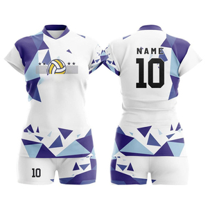 Conjunto de uniforme de voleibol para mujer, jersey y pantalones cortos personalizados, fabricante OEM, uniforme de voleibol para damas, ropa deportiva transpirable - Product Image 1