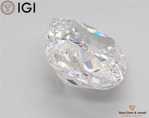 เพชรทรงคุชชั่นสี E ความสะอาดระดับ VS1 พร้อมใบรับรอง IGI น้ำหนัก 5.00 กะรัต เพชร CVD ที่เพาะเลี้ยงในห้องปฏิบัติการ ออกแบบมาเพื่อแหวนแห่งความรักนิรันดร์ - Product Image 4