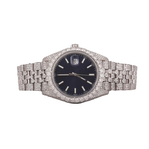 Montre Moissanite Personnalisée Testée au Diamant Couleur DEF VVS Montre Hiphop Moissanite Sertie de Pierres pour Hommes - Product Image 4