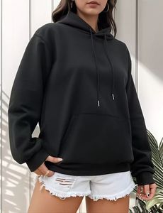 Sweat à capuche oversize en polaire épaisse à manches longues pour femme avec logo frontal, idéal pour les sports d'hiver – Exportation du Bangladesh - Product Image 6