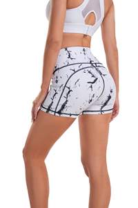 Shorts de sport pour femmes, shorts de course, 100% polyester, taille haute, respirants, élastiques, pour l'entraînement, le yoga - Product Image 5