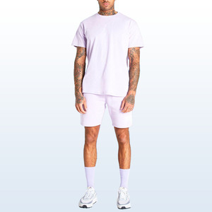 Conjunto de Camiseta y Pantalones Cortos Personalizados para Hombre, Conjunto de Camiseta y Pantalones Cortos Lisos para Hombre - Product Image 2