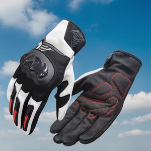 Gants de moto unisexes pour l'extérieur, en polyester et nylon, à cinq doigts, avec fermeture auto-agrippante, imperméables, respirants, protection de la paume, plage - Product Image 2