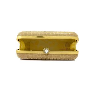 Indian Handmade Women's Golden Embroidery Clutch Purse Evening Clutch Bag with Detachable Chain Strap for women Hand Bags - Product Image 4