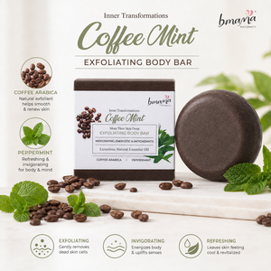 Bmama Savon Exfoliant Corps au Café et Menthe Naturelle, Gommage Corporel au Café et Menthe Poivrée, Savon de Bain OEM ODM Marque Privée 100g - Product Image 4