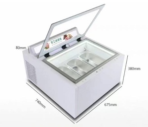 ตู้แช่เจลาโต้แบบตั้งโต๊ะ Kolice TSD-60A สามช่อง สำหรับเสิร์ฟขนมหวาน - Product Image 2