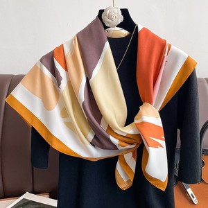 Kneka 100% <b>Silk</b> Square Scarf Solid Women's Casual Fashion Accessory All Seasons Multi-Functional Shawl - Product Image 1