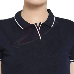 Best Supplier Bulk Quantity <b>Women</b> <b>Polo</b> <b>Shirt</b> <b>Black</b> White Heavyweight Garments Manufacturers With Custom Logo - Product Image 4