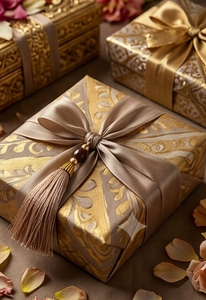 Traditional Wooden Decorative Box With <b>Tassel</b> <b>Key</b> And Carved Design <b>For</b> Indoor Home Decor - Product Image 5
