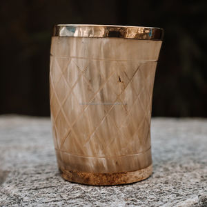 แก้วฮอร์นธรรมชาติแบบ100% แว่นตาสั้นไวกิ้งฮอร์นสำหรับบ้านโรงแรมและร้านอาหาร fwe - Product Image 6