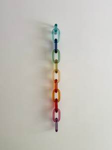 Décoration murale en maillons de chaîne en résine transparente colorée, faite à la main, écologique, de taille personnalisée, imperméable, pour projets de bricolage, séparateur de pièce - Product Image 4