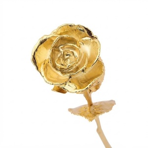 Rosa de Oro de 24k, Flor Real Bañada en Oro de 24K, Rosa Eterna con Caja de Regalo para Aniversario, San Valentín, Día de la Madre - Product Image 1