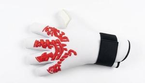 Guantes de Portero de Fútbol de Neopreno Blanco con Relieve de Goma Roja Antideslizante, Correa de Muñeca Ajustable, Equipo Deportivo Unisex - Product Image 5