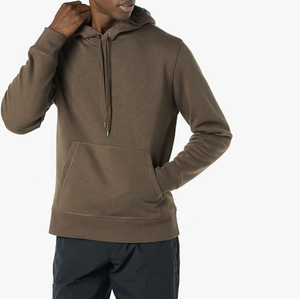 Sweats à capuche respirants pour hommes personnalisés directs d'usine sweats solides avec coupe régulière pour l'automne usage quotidien technique teint en plaine - Product Image 4