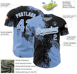 Custom Baseball Jersey Player Name Number Moisture Wicking 100% Polyester Anti-Peel Stitched Button Team Uniform for Unisex - Product Image 2