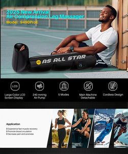 Leg Massager Smart APP Controlled 4 Chambers Sequential Compression <b>Air</b> Wave Kneading Daily Use Source Factory AS ALL STAR - Product Image 2