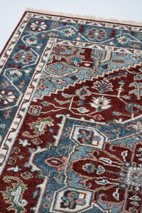 Tapis Oushak fait main - Style turc traditionnel, tapis floral vintage - Product Image 3