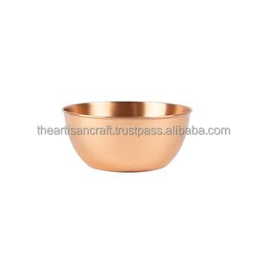 Tazón de Cena de Cobre 100% al por Mayor, Tazón para Servir Ensaladas de Alta Calidad para Hotel, Tazón de Cobre Puro Hecho a Mano para Fiestas - Product Image 1