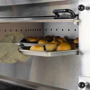 Atlas Star Commercial Electric Gas 3 Deck Bakery Oven Adjustable Thermostat Steam Feature Button Control Freestanding 27KW - Product Image 5