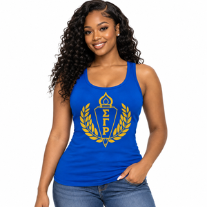 Custom Sigma Gamma Rho Tank Top <b>Women</b> Greek Letter <b>Sleeveless</b> Tee Sorority Apparel Casual Athletic <b>Shirt</b> Workout Sportswear - Product Image 1